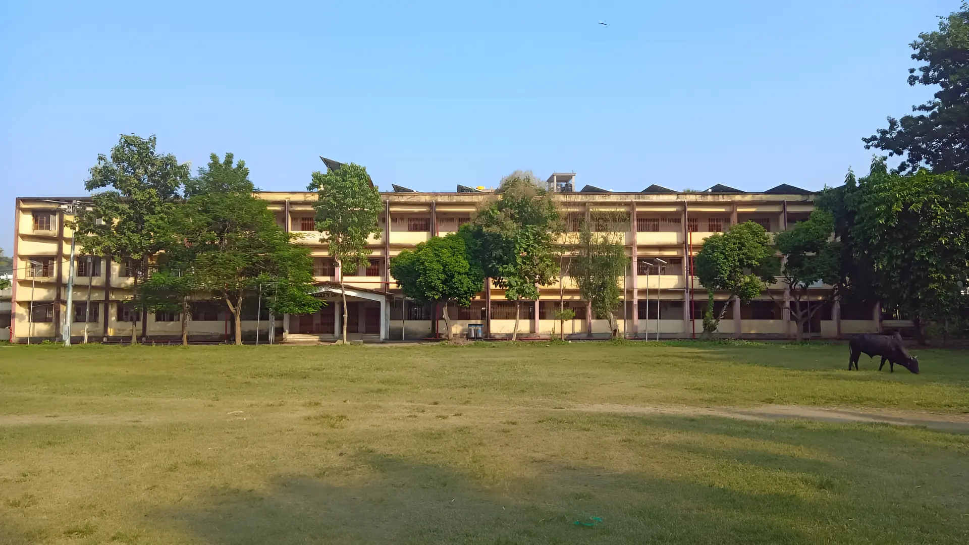The faculty of education at Sahibganj College, across the college ground