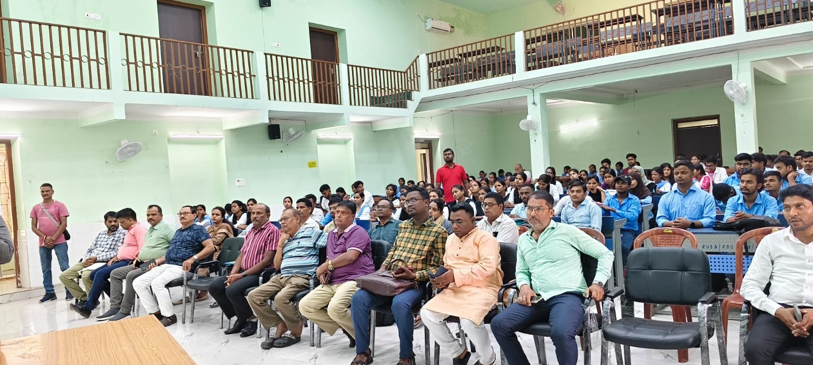 A full hall at the platinum jubilee lecture
